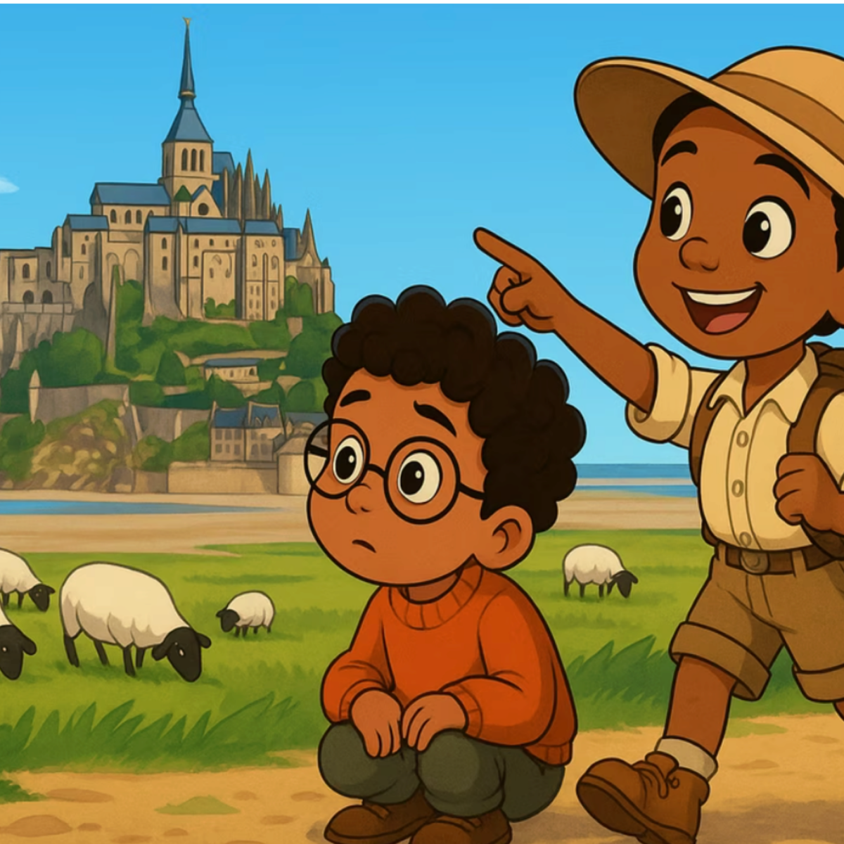 Les aventures de Zoé et Eliott, épisode 5 : Un petit saut au Mont Saint Michel